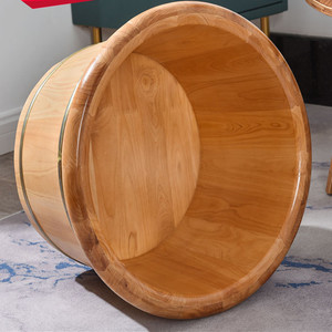 Cubo Redondo de Madera Maciza Aislante de 25 mm de Estilo Chino Antiguo, Sostenible y Anticorrosión para Uso Doméstico - Product Image 3