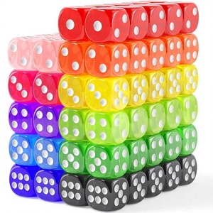 Juego de 110 Dados de Colores de 6 Caras, Dados de Plástico con Números, Cubos de Juego Arcoíris para Juegos de Mesa en el Aula - Product Image 3