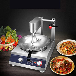 Wok électrique professionnel pour la restauration avec couvercle en verre, composant moteur, <span class=keywords><strong>robot</strong></span> de cuisson pour restaurants, pour la préparation de plats sautés - Product Image 2