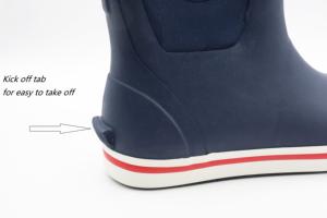 <span class=keywords><strong>Bottes</strong></span> de pont imperméables chaudes unisexes Chaussures de pluie en caoutchouc néoprène moyen Chaussures pour hommes - Product Image 5