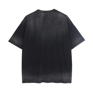 Camisetas Blancas con Lavado Ácido y Tinte Personalizado, 100% Algodón, Lavado Ácido, Color Degradado Vintage, Talla Grande, Camisetas para Hombre - Product Image 6