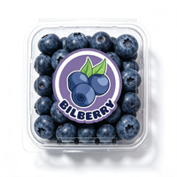 Waterdichte op maat gemaakte fruitdooslabel, zelfklevend, bedrukt vinyl, verse fruitrollabel voor appel, vijg, pruim en gemengde bessen