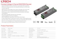 Décodeur de programmation de téléphone portable LTECH RDM/DMX 4CH CV DMX