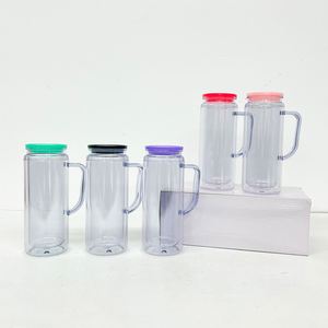 12Oz 16Oz Snowglobe Plastic <b>Mug</b> With Hole and Plug 12 16 Oz Double Walled Pre Drilled Acrylic Colorful Tumbler - Product Image 1