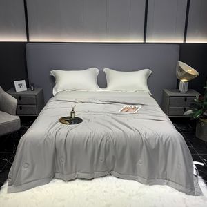 Luxe 100% coton tricoté couette ensembles 100s doux été solide literie maison hôtel hôpital mariage disponible roi reine tailles - Product Image 2