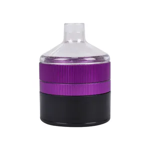 Wholesale Zinc Alloy Tobacco Grinder Custom Metal Dry Herb Grinder with Cone Hopper Storage Tank