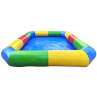 Grande piscine gonflable à parois épaisses pour enfants - Utilisation extérieure pour les jardins d'enfants, comprend une zone sable-eau et un bassin à balles océaniques