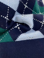 AIMEISI Nouveautés Pulls pour femmes à manches longues en tricot à motifs écossais décontractés à la française pour Noël