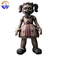Maison hantée gonflable géante d'Halloween, modèle effrayant et sinistre, multicolore, avec ventilateur intégré, installation facile, décoration pour jardin, pelouse, fête, événement