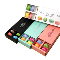 Boîte-cadeau à tiroir rose de luxe pour gâteau Macaron Art carton fenêtre mat laminé en relief pour sucre cosmétiques Sushi emballage