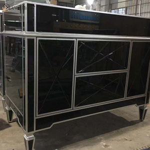 VXin miroir <span class=keywords><strong>Champagne</strong></span> argent verre noir <span class=keywords><strong>salon</strong></span> miroir armoire miroir noir miroir ensemble pour <span class=keywords><strong>salon</strong></span> - Product Image 2