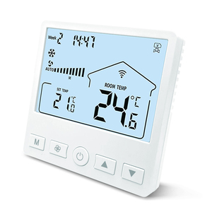 Termostato WiFi inteligente LCD Control de voz Ahorro de energía Termostato dos en uno para aire acondicionado y controlador de calefacción de suelo - Product Image 1