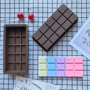 Deep <b>Silicone</b> Biscuit Candy Mold, Rectangular Block Shaped 15 Grid Separated Chocolate Mold - Product Image 5