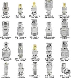 Set di connettori BNC / Adattatori coassiali RF BNC/UHF/N/F Maschio/Femmina Convertitori per cavi con contatto in rame per apparecchiature di comunicazione - Product Image 2