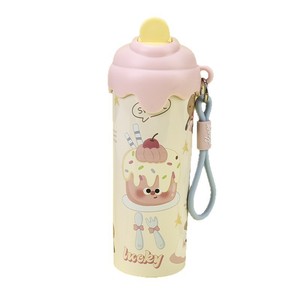 Stainless Steel Tumbler Ice Cream Design 500Ml Insulated Portable Water <b>Bottle</b> For Students School Use - Product Image 5