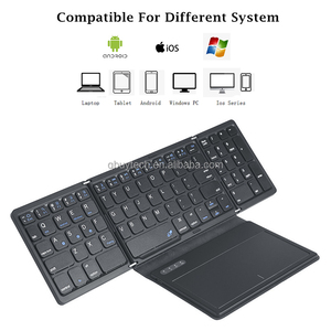 B055 لوحة مفاتيح مريحة قابلة للطي لاسلكية لوحة مفاتيح BT تعمل باللمس للهاتف المحمول والكمبيوتر اللوحي حجم الجيب دعم اللغة الروسية - Product Image 1