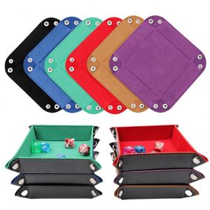 Bandeja de Dados Hexagonal Plegable de Cuero PU Multicolor al por Mayor, Accesorios de Forma Cuadrada para Juegos de Mesa DND - Product Image 3