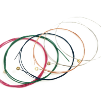 Custom Logo Anti-Rust Folk Guitar Strings Red Copper Universal Set of 6 for Acoustic Bass Instrument Wholesale Service Available
