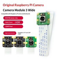 Module de caméra Raspberry Pi 3 grand angle 12 MP avec mise au point automatique, HDR et vision nocturne