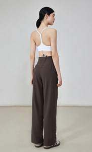 Summer Outer Wear for Work & Casual Sports <span class=keywords><strong>Nuls</strong></span> Pantalon de yoga à taille haute et jambes larges <span class=keywords><strong>pour</strong></span> femmes Design droit et ample - Product Image 5