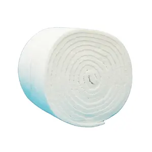 Cobertor de isolamento de fibra de cerâmica, cobertor de fibra de alumínio do sílico de lã 610/1220mm al2o3 + refratário branco puro