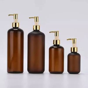 Wholesale White Black Amber PET Plastic Lotion Pump Shampoo <b>Bottles</b> 100ml/<b>200ml</b>/250ml/350ml/400ml/500ml Face Mask Skin Care - Product Image 2