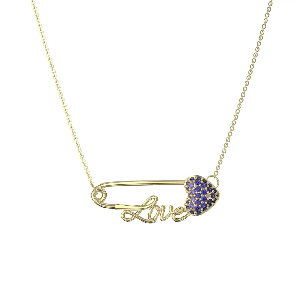 RINNTIN EQN52 Designer Jewellery collana pendente in argento Sterling 925 per donna collana placcata oro con zirconi cubici a cuore