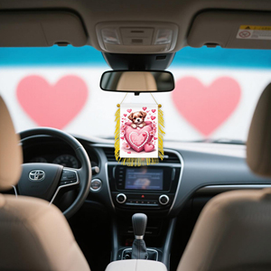 Mini-drapeaux de voiture 10x15cm pour la Saint-Valentin, à suspendre à la fenêtre avec ventouse - Product Image 4