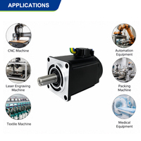 Motor DC Brushless F60BLDC Tahan Air IP65 200W 400W 24V 48V 310V Efisiensi Tinggi untuk Mesin Ukiran Laser Otomatisasi CNC