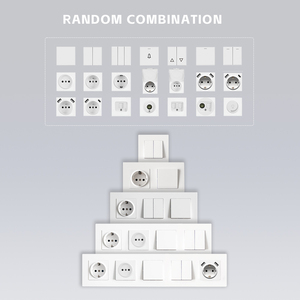 Tiêu chuẩn Châu Âu ổ cắm cửa hàng và thiết bị chuyển mạch 86 loại điện điện <span class=keywords><strong>2</strong></span> gang 3 Gang 1 cách <span class=keywords><strong>2</strong></span> cách chuyển đổi ánh sáng - Product Image 5