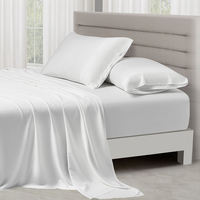 Ensemble de draps en bambou tissé certifié biologique 300TC, 4 pièces, hypoallergénique, rafraîchissant naturel, literie pour la maison, l'hôtel, le mariage