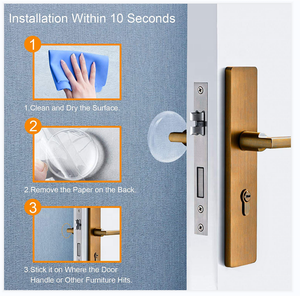 6 pièces butoir de porte adhésif pare-chocs de porte d'armoire protecteur de mur de chaise empêchant d'endommager le bouton de porte d'armoire - Product Image 6