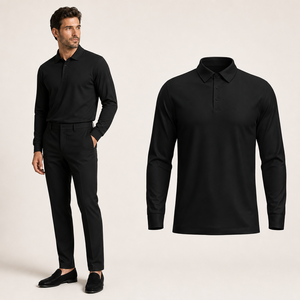<span class=keywords><strong>Polo</strong></span> a Maniche Lunghe in Cotone Mercerizzato di Alta Qualità, Vendita all'Ingrosso, Personalizzabile, Disponibile in Stock, Popolare in Europa - Product Image 2