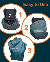 Sac de voyage pour poussette de bébé surdimensionné robuste pochette d'avion Ultra Durable imperméable Extra Large pour sac de contrôle de porte
