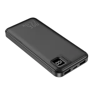 Bank daya ponsel nirkabel dengan tampilan Digital, generik luar ruangan, kustomisasi USB mikro ABS warna kustom 100000mah