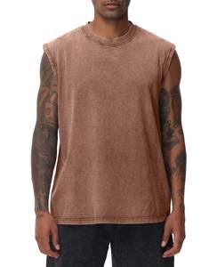 Benutzer definierte Herren Workout Tank Tops Ärmellose T-<span class=keywords><strong>Shirts</strong></span> Herren Muskel hemd Gym Acid Wash Weste Top Running Beach Loose Fit T-Shirt - Product Image 3