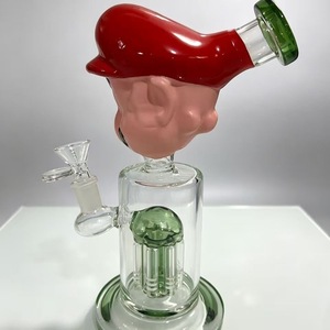 Cachimba de cristal transparente con diseño de cabeza de personaje, novedosa, para fiestas, artículos de bebida personalizados - Product Image 5