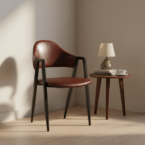 Sillas de Comedor Modernas de Alta Calidad Estilo Café Francés con Cojines de PU, Cuero Sintético y Madera para Hogar, Oficina, Apartamento o Restaurante - Product Image 2