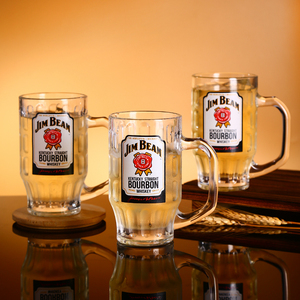 סיטונאי עיצובים שונים מותאם אישית 330 מ "ל 500 מ" ל בירה שתייה כוסות זכוכית עם ידית למכירה - Product Image 3