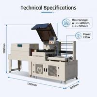 Emballage rétractable automatique à air chaud pour films POF thermiques, livres, articles de première nécessité, boîtes cadeaux, boîtes en mousse et plateaux à œufs
