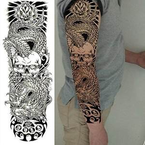 <span class=keywords><strong>Tatuajes</strong></span> grandes superventas para hombres, <span class=keywords><strong>manga</strong></span> <span class=keywords><strong>de</strong></span> brazo completo, pegatinas <span class=keywords><strong>de</strong></span> tatuaje personalizadas temporales - Product Image 1