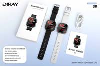 Reloj Inteligente DIRAY S8 para Hombre, Cuerpo de Aleación de Zinc, Pantalla HD de 2.01'', Llamadas por Bluetooth, Resistente al Agua IP68, 410 mAh, +100 Deportes, CE FCC