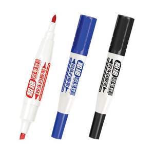 Double Tip Whiteboard Marker Pen Set Red Black Blue Writing Painting School Home Dry <b>Erase</b> Marker Pen - Product Image 1
