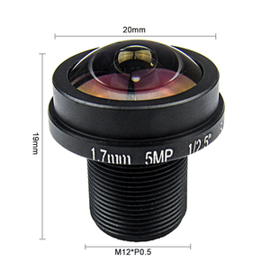 1/2.5 بوصة 1.7 مللي متر F2.0 5MP 180 درجة M12 فيش عدسة عين السمكة بزاوية واسعة مع IR تصحيح - Product Image 2