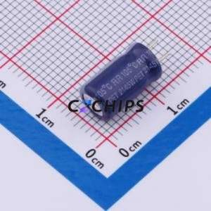 Condensateur électrolytique en aluminium à montage traversant ERR1AM221E11C30T, montage traversant, D6.3xL11mm 220uF 20% 10V 6.3mm - Product Image 2