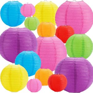 Vente en gros de lanternes en <span class=keywords><strong>papier</strong></span> suspendues colorées personnalisées pour décorations de Noël-Décorations pour la maison de mariage en classe - Product Image 1