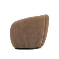 Sofá Cama de 2 Plazas Redondeado de Estilo Nórdico Minimalista, Sofá de Chenilla Suave con Patas de Madera para Hogar, Hotel, Hospital y Salas de Espera