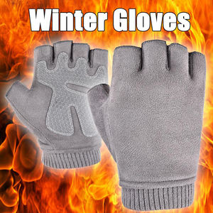 Guantes de invierno sin dedos para hombre y mujer, manopla de resistencia al frío, de punto - Product Image 6