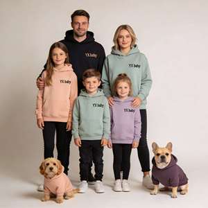 OEM ODM 100% coton French Terry, sweats à capuche pour chien tendance, pull brodé, vêtements pour animaux de compagnie, <span class=keywords><strong>sweat</strong></span> à capuche à fermeture éclair quart de tour assorti au propriétaire, <span class=keywords><strong>sweat</strong></span> à capuche pour garçon - Product Image 2