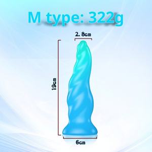 Vendita di Fabbrica Dildo Colorati a Forma di Cane, Plug Anale in Silicone Morbido a Forma di Gallo per Masturbatori Femminili, Giocattoli Sessuali - Product Image 6